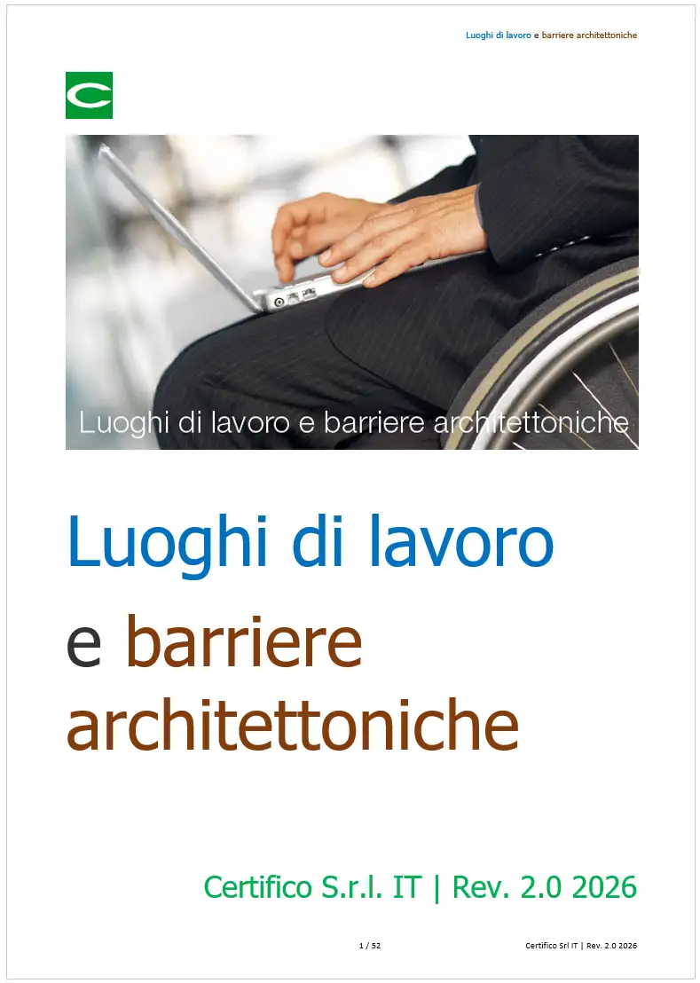 Luoghi di lavoro e barriere architettoniche Luoghi di lavoro e barriere architettoniche